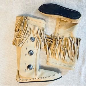 COPY - Vintage Taos Buckskin Moccasin Boots